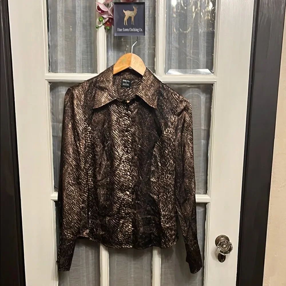 NWT Vintage Tribal Animal Print Blouse